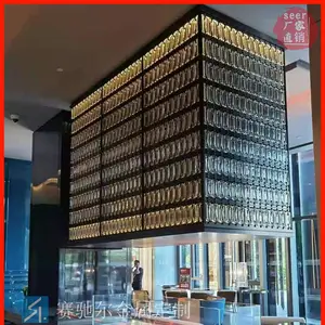 供应连云区足浴店钢化玻璃百叶隔断量尺安装 赛驰尔小型不锈钢玄关柜加工定制