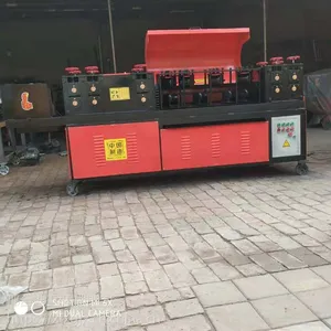 双曲线钢管调直机 脚手架自动圆管调直除锈刷漆设备 厂家直销