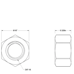 Mcmaster-carr95462A031镀锌中强度钢六角螺母