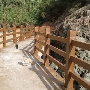 衢州厂家直销水泥仿木护栏 景区景观隔离护栏