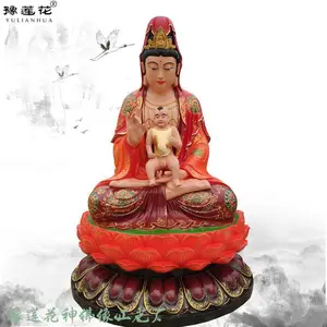 2.4米送子娘娘神像 站求子观音菩萨佛像 寺庙注生娘娘***豫莲花佛像定制品牌