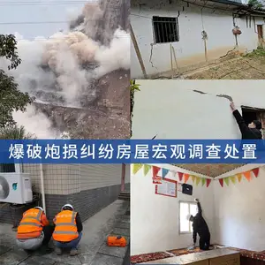 房屋安全性调查及评估,炮损震损影响测量,爆破效应振动波危害分析