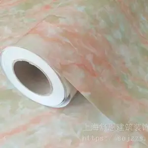 上海大理石纹贴膜活动展厅酒店商用防水波音软片膜