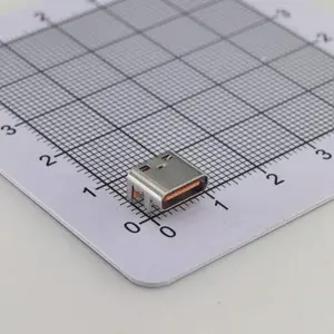 TYPE C 16P 5A SMT母座 LCP黑胶 端子铜 外壳304不锈钢 DIP脚 各种颜色订制
