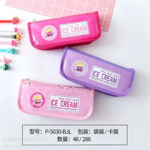 卡通外贸笔袋5030厂家直销 pvc牛津布简约笔袋OEM文具包