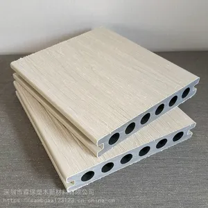 sambo森保塑木户外防水不发霉共挤塑木地板热压纹木塑地板在线压花塑木墙板***格塑木护栏栏杆