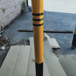 广东公路安全警示桩道口桩黄黑桩/圆桩/铁桩/防撞柱定做