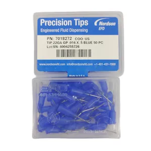 美国 EFD 诺信 Nordson 蓝色精密不锈钢针头 7018272 非弯角 12.7mm