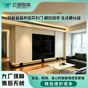 云蜗磁悬浮电动背景墙联动自动木门电动感应门整套批发