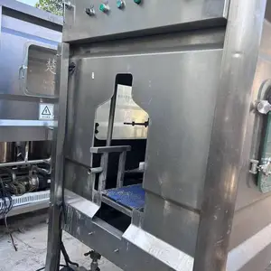 处理二手全自动直线外刷机 桶装纯净水生产线洗桶机 不锈钢大桶刷桶机