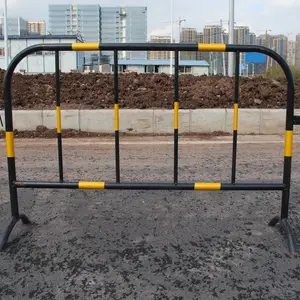广州市政铁马现货1*1.5m 黄黑道路施工可移动铁马护栏