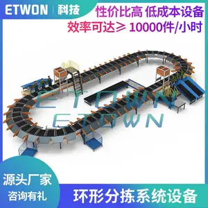 全自动跨境电商物流分拣设备 环形快递分拣系统 仓储包裹分拣装置