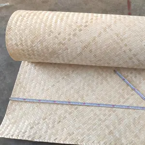 手工竹编席吊顶竹篾席竹条席装修装潢茶楼碳化染色包边竹席 热卖