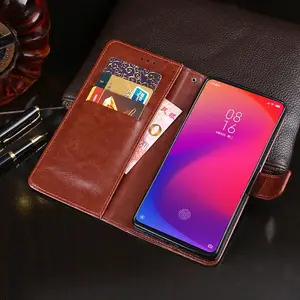 小米9T Pro疯马纹插卡手机翻盖皮套防摔手机翻盖保护套红米K20 Pro手机皮套