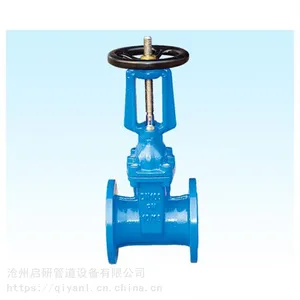 球铁法兰闸阀 球铁阀门管道开关 暗杆闸阀DN50-1000 启研管道