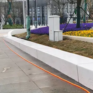 透光混凝土景墙树池 市民中心透 光挡墙 弧形幕墙板