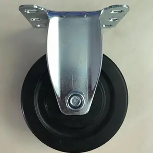 4寸平板定向脚轮/6孔 轮直径100MM