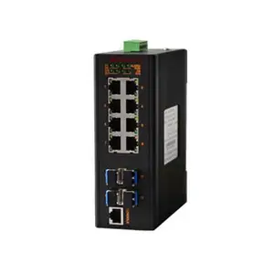 Cronet CC-3912 8GE+4TSFP卡轨式三层万兆工业以太网交换机