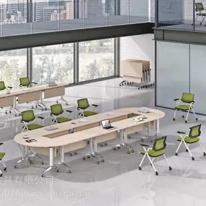 办公家具厂家 办公会议桌 多功能移动折叠培训桌椅组合可定制
