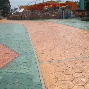 潍坊高密压花地坪施工工艺视频 山东压花地坪施工方案 亚斯特