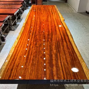实木大板茶桌原木茶台老板办公桌红木缅甸巴西花梨茶台
