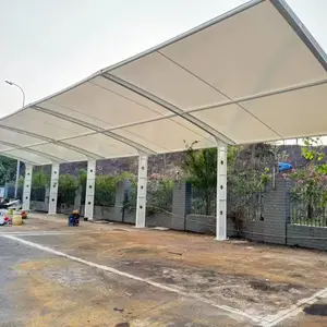贵州厂家膜结构停车棚定制膜结构汽车停车棚户外小区遮阳雨棚