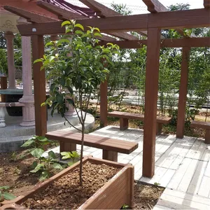 钢筋混凝土葡萄架庭院花架 水泥仿木廊架 爬藤架厂家 防水防晒防腐蚀