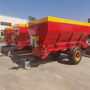 2立方干湿粪便多功能撒肥车 小型农用牵引式撒粪车