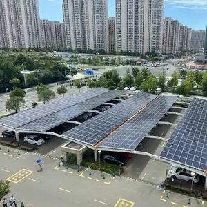 林芝光伏充电车棚厂家|光伏停车棚图片效果图高清