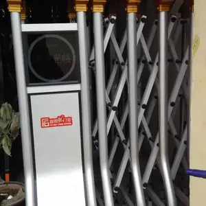工厂门口不锈钢平移电动伸缩门 电动门款式 工地景区折叠伸缩门