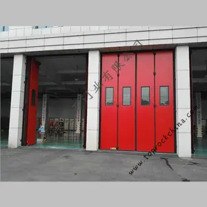车库大门 消防站车库门 折叠门***顶石门业