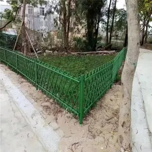 市政园林竹节管护栏 景观园艺高端护栏 公园仿竹黄色围栏