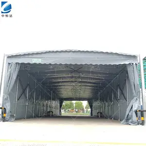 伸缩式遮阳雨棚大型仓库活动推拉雨棚