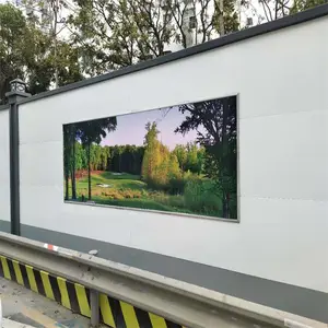 室外彩钢围挡 简易施工围挡 铁皮小草围挡 种类多样