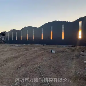 连跨式弧形料棚 用材好 建造快 万隆 钢结构料棚 多颜色规格可定制