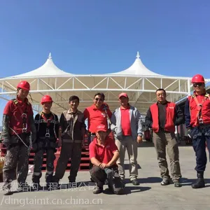 厂家直销展览中心炭素结构钢,PVDF膜结构,免费获取设计
