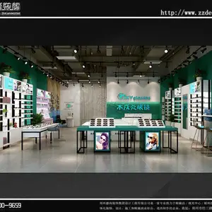 烤漆眼镜柜台 木纹眼镜柜台制作厂家