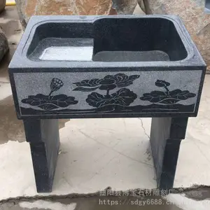 大理石洗手盆 庭院洗手盆花岗岩石雕洗手池套装厂家优惠