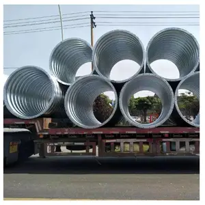 6米5片大波形试拼完成 鼎高钢制波纹涵管高速公路涵洞施工中