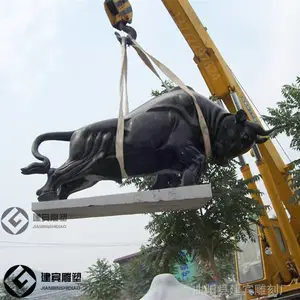 专业厂家黑石牛石雕_青石石雕牛雕塑