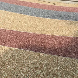 露骨料透水混凝土/胶粘石地坪/压模地坪厂家