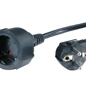 欧规认证 VDE 16A/250V 三芯电源插头延长线