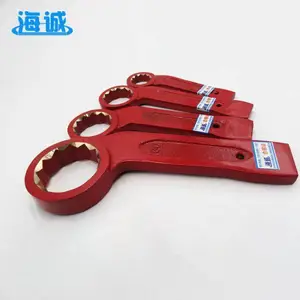 海诚牌防爆工具,HY1114防爆弯柄敲击梅花扳手,防爆敲击梅,无火花工具