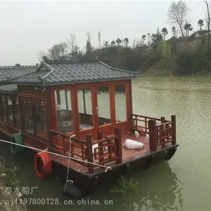 定制 新疆民丰双层画舫船餐饮船 大型观光餐饮船