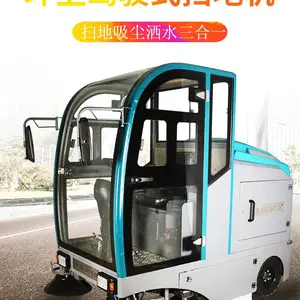 商砼搅拌站灰尘渣土砂石清扫车 凯叻KL2100全封闭驾驶式扫地机