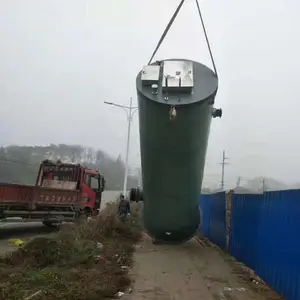 一体化雨水污水提升泵站 地埋无人值守智能排涝预制泵站 玻璃钢材质