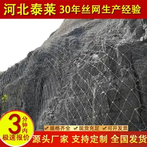 驰善主动边坡防护网sns柔性钢丝绳网厂家山体滑坡防落石矿山支护挂网