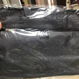 西安仿皮面黑色公文包/手提袋做字 牛津布/蚂蚁布/仿皮布订做拉链袋