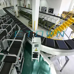 一一通大型环形交叉带快递分拣系统 物流分拨中心分拣设备分拣线