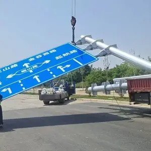 河北沧州高速公路单柱式交通标志杆 悬臂式交通标志杆生产厂家
